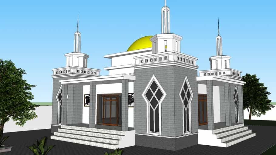 Download Desain  Masjid  Minimalis Format  SKP SketchUp 