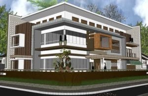 Download Rumah Mewah 2 Lantai Format SKP SketchUp rumah mewah 2 lantai skp