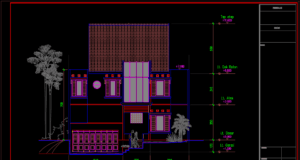 tampak depan rumah 3 lantai ukuran 12x25,8 meter