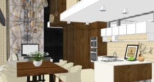 desain kitchen set skp