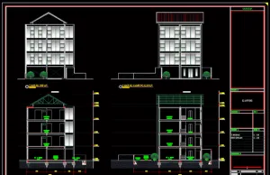 Download Desain Kantor Minimalis 4 Lantai Format DWG AutoCAD kantor minimalis 4 lantai