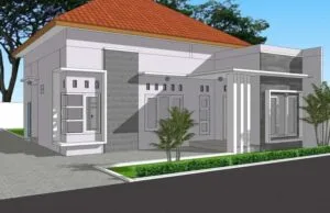 Download Rumah Minimalis Type 100 Format SKP SketchUp rumah minimalis type 100 skp