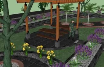 Download Desain Taman Format SKP SketchUp taman skp