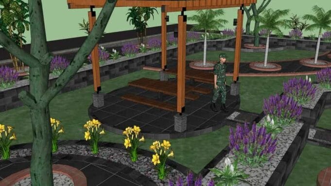 Download Desain Taman Format SKP SketchUp - Asdar Id