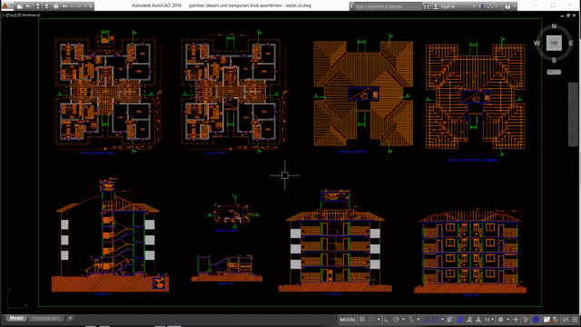 unit bangunan blok apartemen
