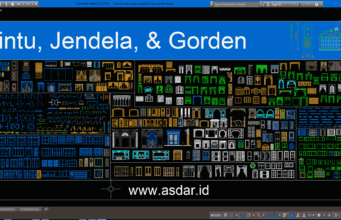block gratis pintu, jendela, dan gorden