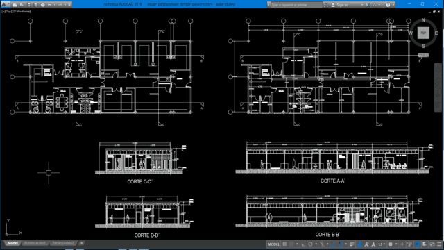 desain perpustakaan dengan gaya modern