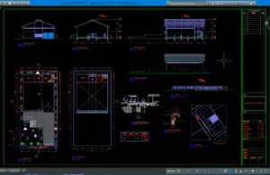Download Gambar Gudang 2 lantai Luas 1277m2 Format DWG AutoCAD gudang 2 lantai luas 1277 m2