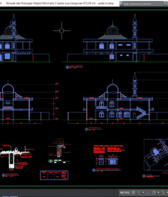 masjid minimalis 2 lantai