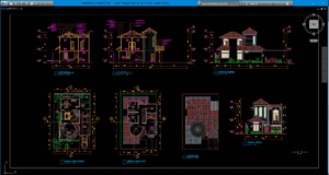 rumah tinggal 2 lantai 10m x 15m