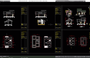 Download Desain Rumah Tinggal Tipe Minimalis Modern DWG AutoCAD rumah tinggal tipe minimalis modern