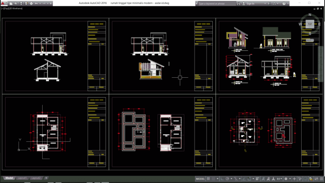  Download  Desain  Rumah  Tinggal Tipe Minimalis  Modern DWG AutoCAD  Asdar Id