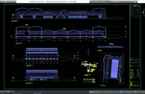 Download Gambar Gudang 2 lantai Format DWG AutoCAD desain gudang 2 lantai