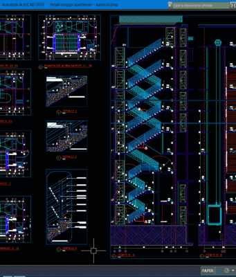 detail tangga apartemen