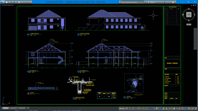 rumah tinggal keren 2 lantai
