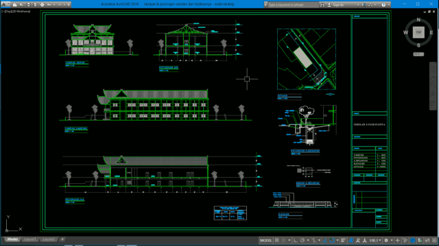sekolah 2 lantai dan fasilitasnya
