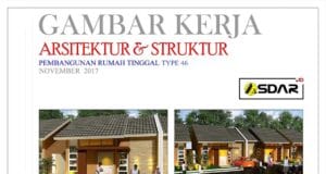 gambar kerja rumah tinggal type 46