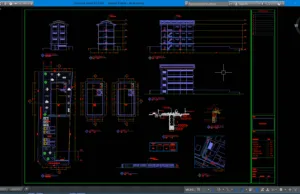 Download Desain Gudang 4 lantai Format DWG AutoCAD gudang 4 lantai