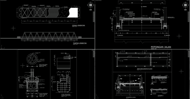 jembatan rangka baja 7x45 meter