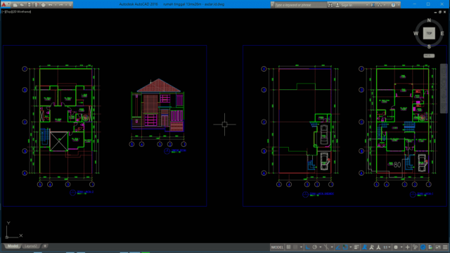 rumah tinggal 13mx26m