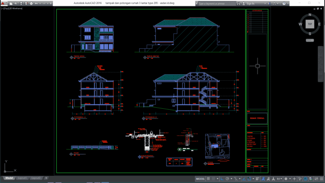rumah 3 lantai type 295