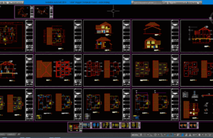 Download Desain Rumah Tinggal 2 Lantai Permanen Format DWG AutoCAD rumah tinggal 2 lantai permanen