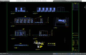 Download Desain Gudang Pabrik 3 lantai Format DWG AutoCAD gudang pabrik 3 lantai
