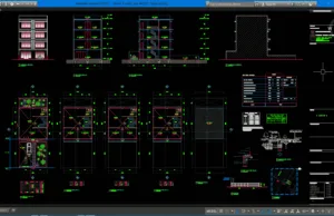 Download Desain Kantor 4 Lantai Luas 440m2 Format DWG AutoCAD kantor 4 lantai luas 440m2