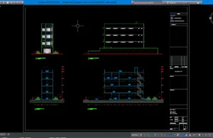 Download Desain Kantor 4 Lantai Luas 490m2 Format DWG AutoCAD kantor 4 lantai luas 490m2