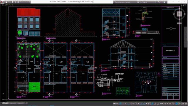 rumah 3 lantai type 150