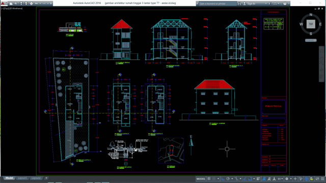 rumah 3 lantai type 77