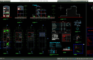 Download Desain Rumah Minimalis 3 Lantai DWG AutoCAD gambar rumah minimalis 3 lantai