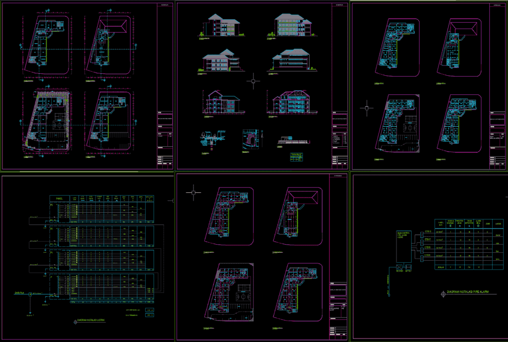 Download Gambar Sekolah 4 Lantai Format DWG AutoCAD - Asdar Id