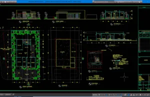 Download Desain Kantor 1 Lantai Luas 198m2 Format DWG AutoCAD kantor 1 lantai luas 198m2