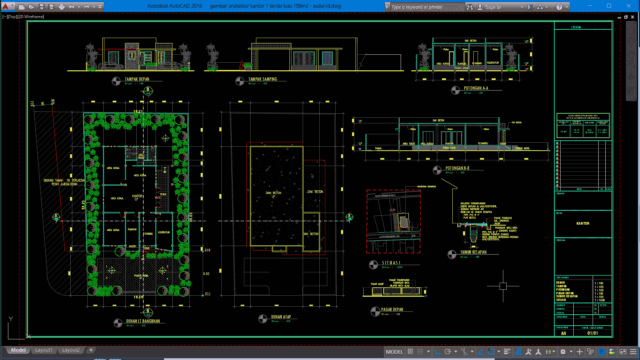 kantor 1 lantai luas 198m2