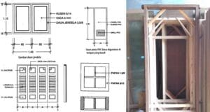 menghitung volume pekerjaan kusen, pintu dan jendela