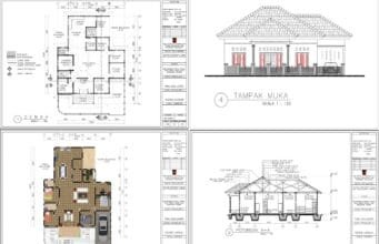Pengertian Denah, Tampak, dan Potongan dalam Arsitektur denah tampak potongan