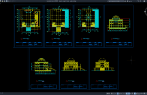 Download Desain Masjid 3 Lantai DWG AutoCAD desain masjid 3 lantai