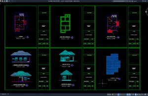 Download Gambar Rumah 1 Lantai Ukuran 6×9 Meter DWG AutoCAD rumah 1 lantai ukuran 6x9 meter