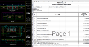 gambar dan rab pagar kantor camat