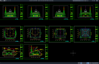 masjid 2 lantai ukuran 23x26 meter