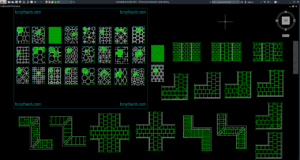 24 block pola autocad