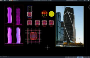 Download Desain Gedung Evolution Tower Russia DWG AutoCAD evolution tower russia