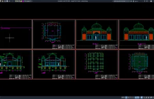 Download Gambar Masjid 10×10 Meter DWG AutoCAD masjid 10x10 meter