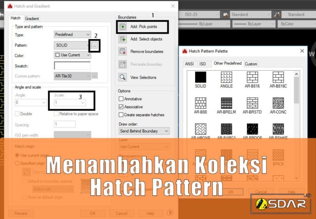 menambahkan koleksi hatch pattern