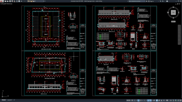 detail lapangan tenis