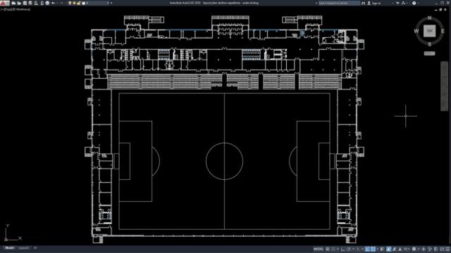 layout plan stadion sepakbola