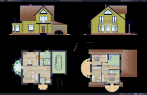 Download Referensi Rumah Mini 2 Lantai DWG AutoCAD rumah mini 2 lantai