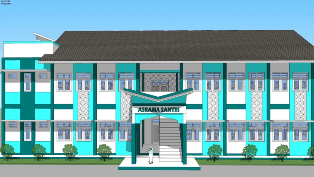 asrama pesantren sketchup