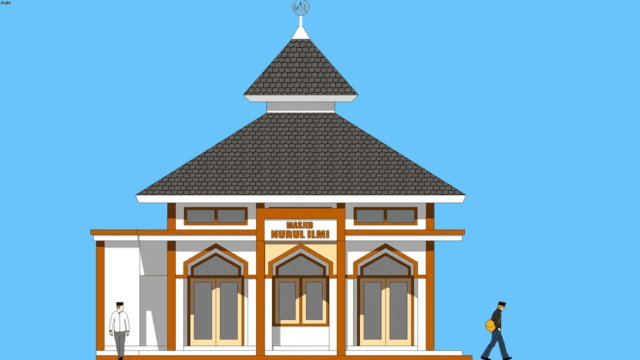 masjid 12m x 10m sketchup masjid 12m x 10m sketchup